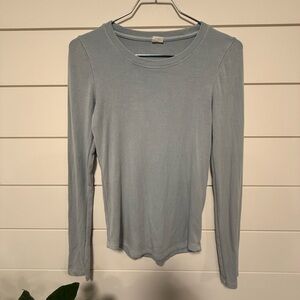 Wilfred Free Ribbed Long Sleeve muted light blue Size M